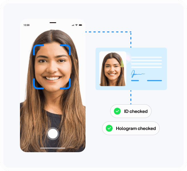 ID check with hologram detection