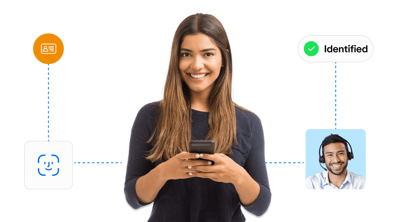 ID check with hologram detection and agent review