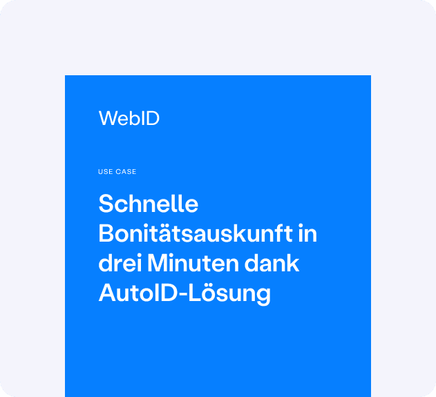 Bonitätsauskunft in drei Minuten dank AutoID-Lösung
